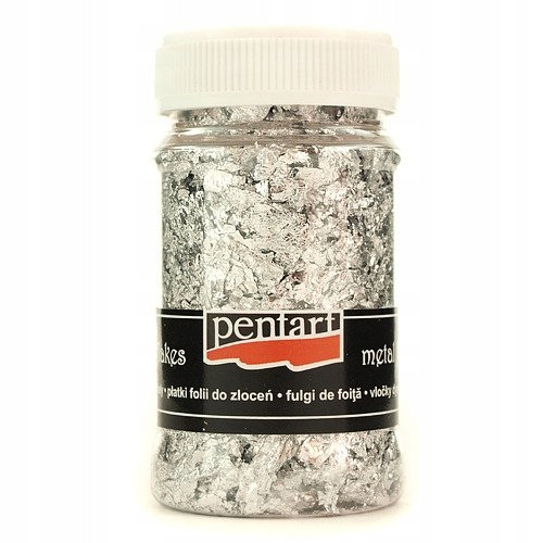 PŁATKI Srebrne do Przyklejania 100ml do Ozdabiania