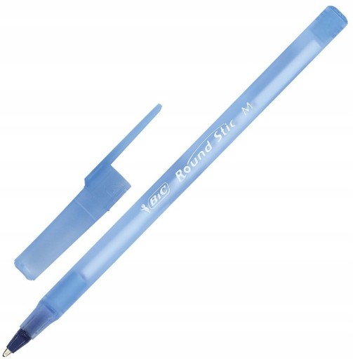 60 SZTUK Długopis tradycyjny BIC Round Stic Medium NIEBIESKI 1 opak x60
