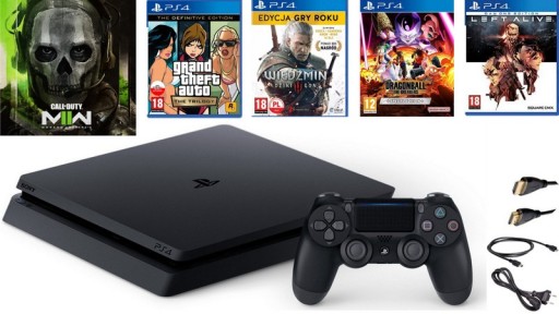 PlayStation 4 Slim PS4 + CALL OF DUTY WWII + ИГРА + ВЕДЬМАК + ИГРЫ!