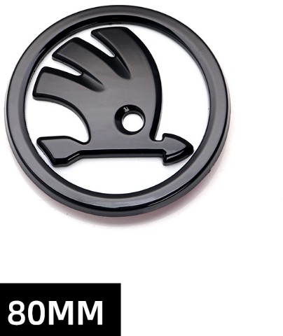 ЭМБЛЕМА SKODA ЛОГОТИП 80мм 90мм НА ОТКРЫТКУ КАПОТА
