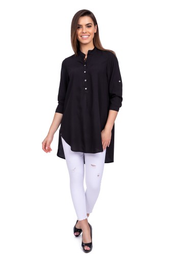 Свободная, элегантная ТУНИКА OVERSIZE, черная, 48 размер.