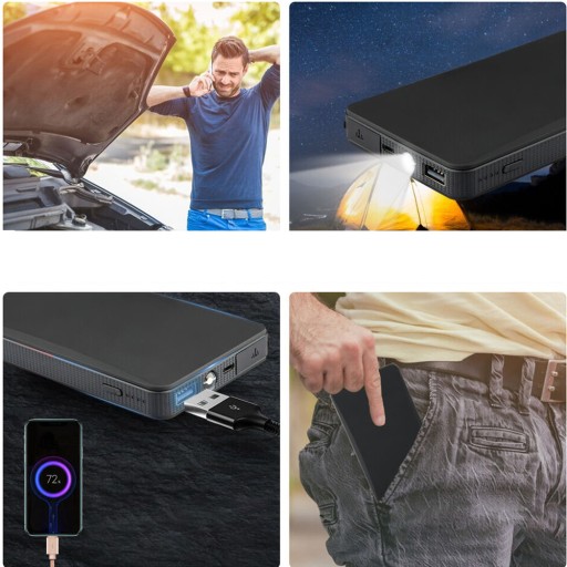 ZASILACZ AWARYJNY DO SAMOCHOD ROZRUCHU ŁADOWANIE TELEFONÓW POWERBANK 20AH