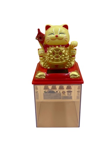 SOLARNY Japoński Kot Maneki-Neko Chiński Szczęścia 9cm
