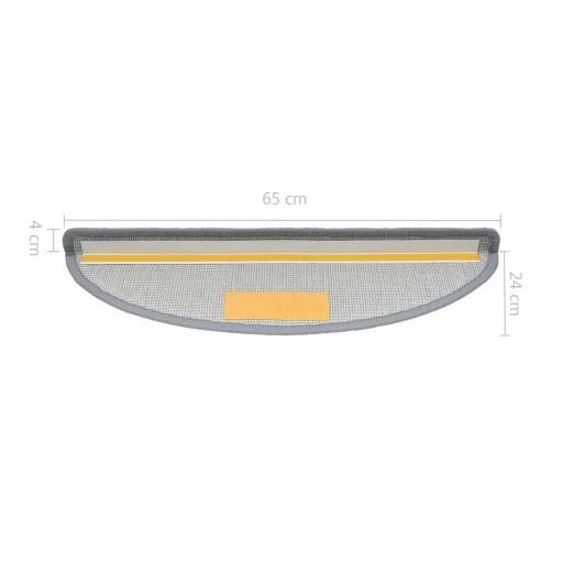 vidaXL Заглушки для лестниц 15 шт. 65 x 24 x 4 см Светло-серые