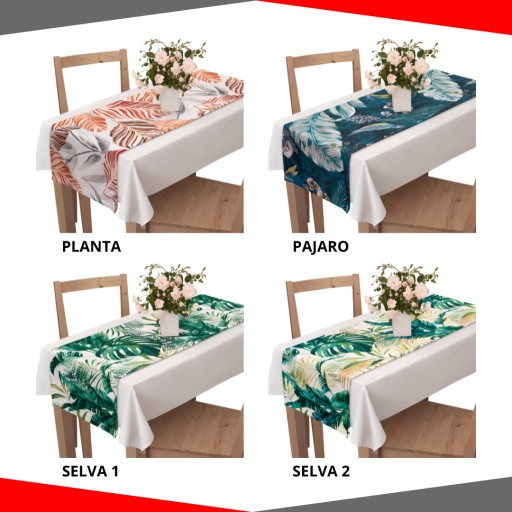 BIEŻNIK NA STÓŁ W KWIATY LIŚCIE 40x120 CM KWIATKI LIŚCIE RÓŻNE WZORY WYBÓR