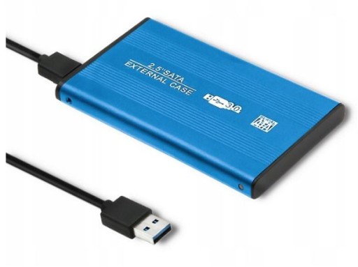ЧЕХОЛ ДЛЯ ЖЕСТКОГО ДИСКА AOL 2,5 ОТСЕКА SATA USB 3 СИНИЙ