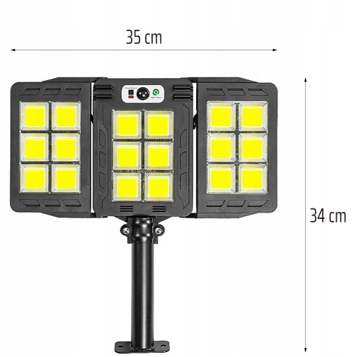 СОЛНЕЧНАЯ ЛАМПА СУМЕРКИ ДАТЧИК ДВИЖЕНИЯ 360 LED