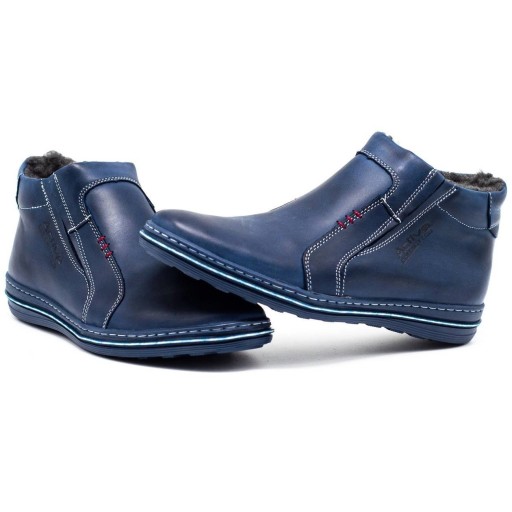 BUTY MĘSKIE SKÓRA POLSKIE 381S GRANAT 47