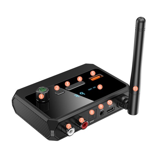 Аудиопередатчик Приемник Адаптер Bluetooth V5.3