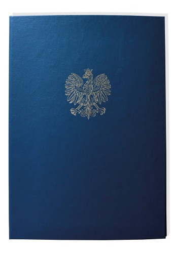 Okładka na dyplom B5, z orłem srebrnym