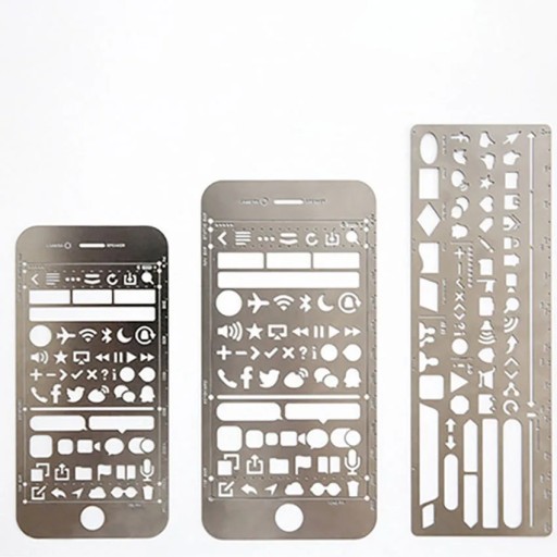 Геометрическая линейка DI из нержавеющей стали в стиле iPhone S