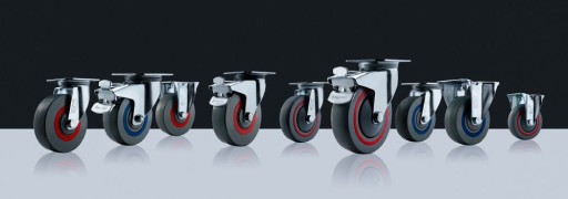 Комплект из 4 транспортных колес с тормозом 125 мм.