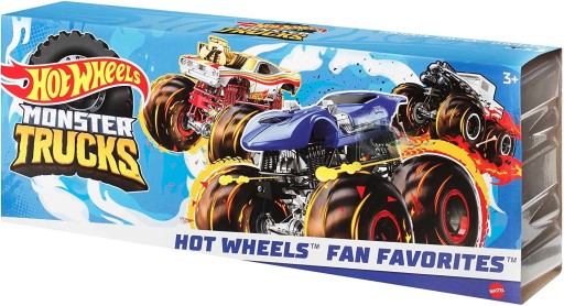 HOT WHEELS MONSTER TRUCK 3 машины ЛЮБИМЫЕ ФАНАТЕЛИ