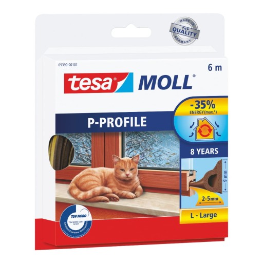 Резиновый уплотнитель для деревянных окон tesa P 6м.
