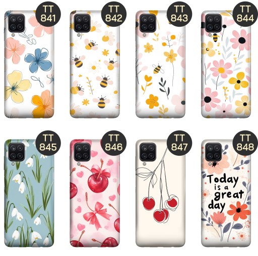 Корпус для Samsung Galaxy A12 / M12 Pring Patterns цветы