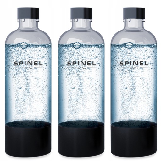 SATURATOR SPINEL SODA BubbleON DO GAZOWANIA WODY - 3x BUTELKI SPINELSODA