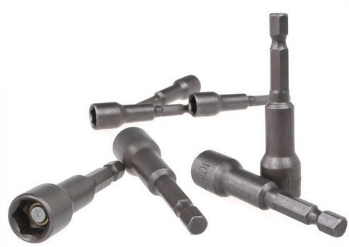 Zestaw 5 szt NASADKA 10 mm DO WKRĘTARKI HEX MAGNETYCZNA BIT Nasadki Farmer