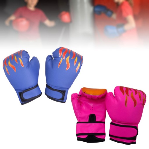 2 pary dziecięcych treningowych rękawic bokserskich Mma Karate Punch Mitts Różowe i Niebieskie