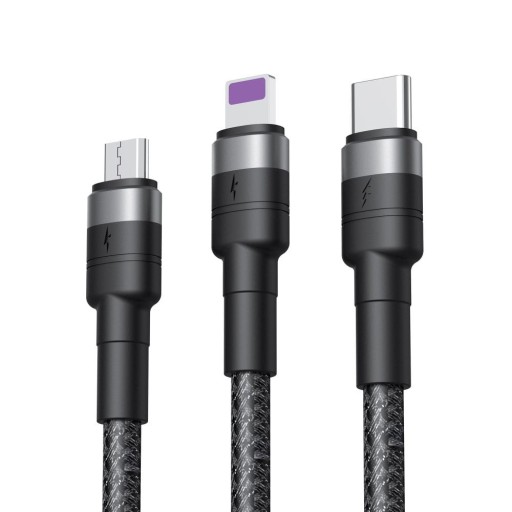 Комплект кабелей USB - USB type C/microUSB/Lightning XO