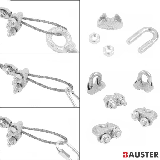 10x ZACISK LINOWY KABŁĄKOWY DO LIN OCYNKOWANY 5mm