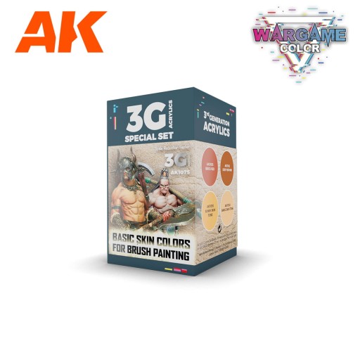 AK INTERACTIVE - Набор AK1075 Wargame - БАЗОВЫЕ ЦВЕТА КОЖИ