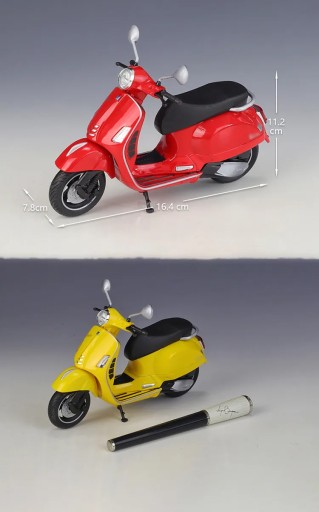 Скутер Vespa GTS Super из сплава в масштабе 1:12 2020 года