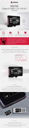 Карта памяти MicroSD Canvas Select Plus емкостью 512 ГБ