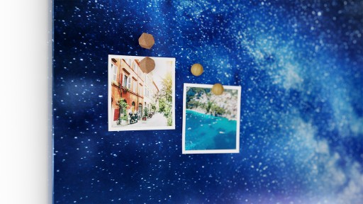 Tablica na magnesy METALboards, droga mleczna i drzewo 90x60 cm + GRATISY