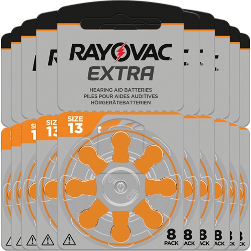 80 батареек для слуховых аппаратов Rayovac 13 НОВИНКА