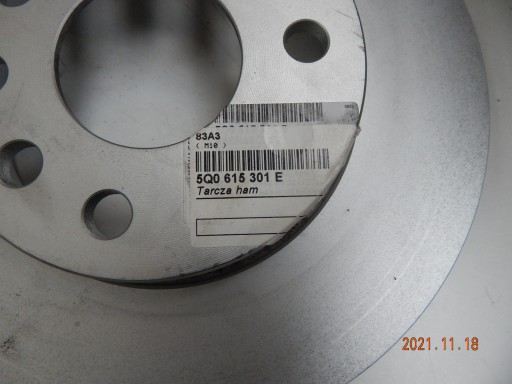 Оригинальный передний тормозной диск VW GOLF 5Q0615301E
