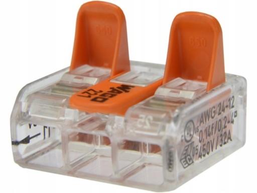WAGO QUICK CONNECTOR УНИВЕРСАЛЬНЫЙ РАЗЪЕМ 3х4мм 50шт.