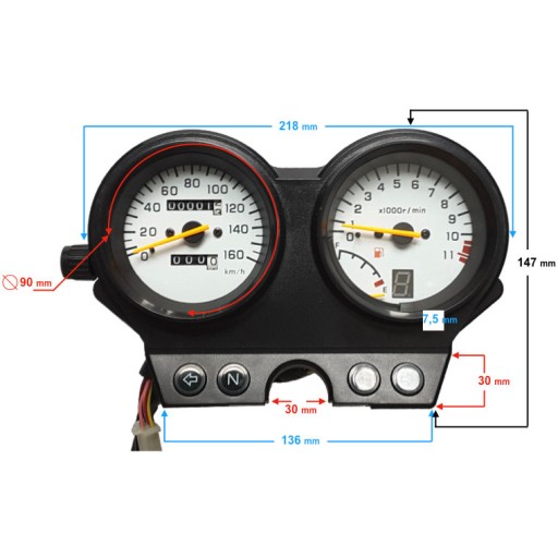 ТАХОМЕТР 125cc Barton Junak мотоциклы