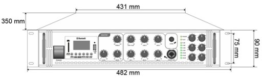 РЕСТОРАННАЯ АУДИОСИСТЕМА BLUETOOTH MP3 USB FM 100 В