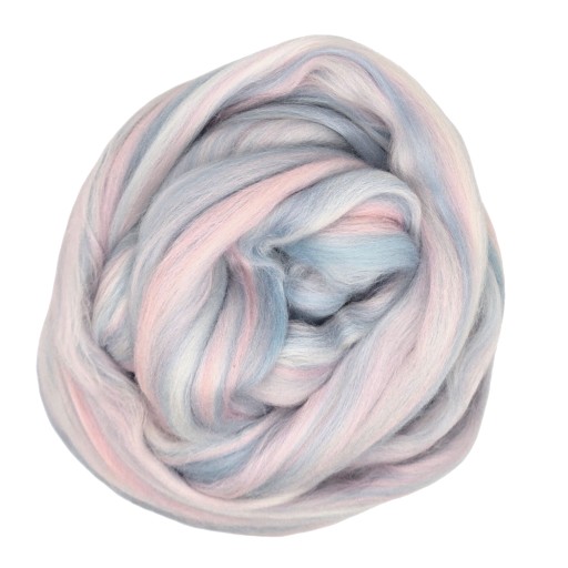 Wełna czesankowa do filcowania makramy MERINO 22-24mic LODOWY BLASK 500g