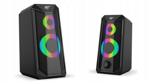 Głośniki komputerowe Havit SK202 2.0 RGB (czarne)