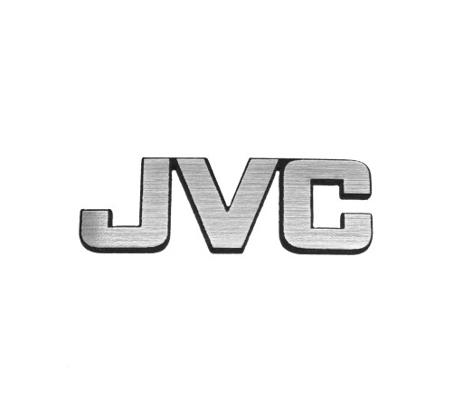 Наклейка JVC Emblem серебро 30х10мм