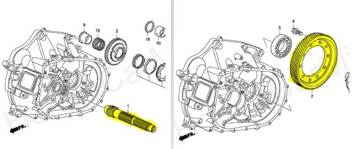 Главная передача Honda Civic k20 2.4 5.33/5.3