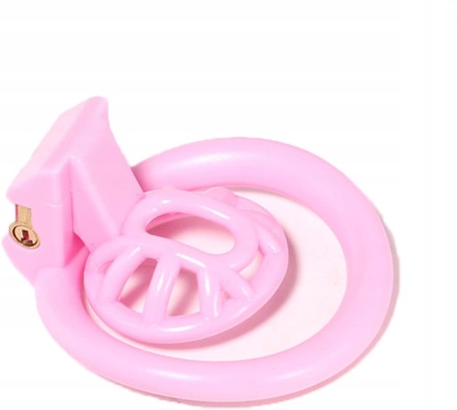 RÓŻOWY PAS CNOTY CHASTITY 4 RINGI NEGATIVE MICRO CAGE