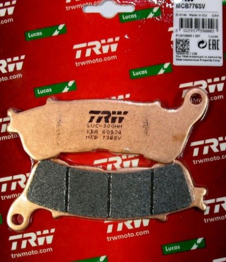 ПЕРЕДНИЕ КОЛОДКИ TRW HONDA NT700 V Deauville,ABS 06-16