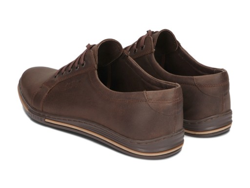 BUTY MĘSKIE SKÓRA CASUAL POLBUT 320/CBR BRĄZOWY 41