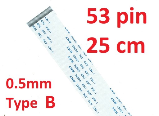 Taśma Flex FPC FFC VW-1 AWM 20624 80C 60V 25cm 53P