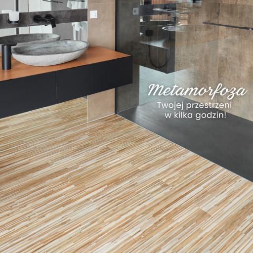 Panele Winylowe Samoprzylepne 5m² SŁONECZNY PARKIET Deski parkiet WODOODP*