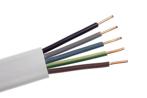 YDYp 5x1,5 монтажный кабель 1м