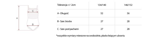 BODY NA BALET STRÓJ GIMNASTYCZNY CZARNY 134/140