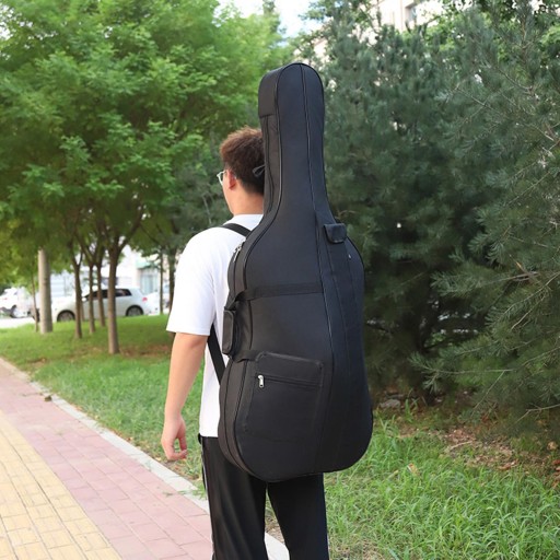 Torba na wiolonczelę. Wiele kieszeni z paskami na plecach. Oxford 109 cm x