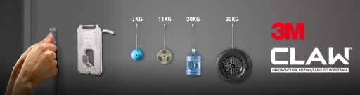 Крючок 3M CLAW для подвешивания на гипсокартон весом до 20 кг, 2 шт.