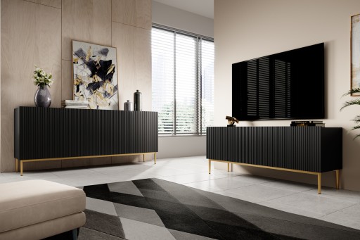 ТВ ШКАФ ТВ СТОЛИК ТВ комод полка MAT BLACK 150 см NICOLE