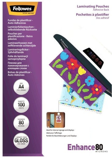 Folia do laminacji Fellowes A4 2-80 µm 100 szt x3
