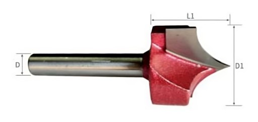 Frez TCT 3D V Ksztaltowy Zaokraglajacy 6 x 8 mm