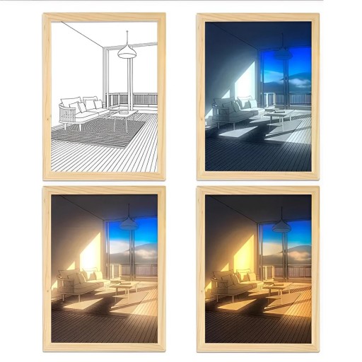 INS Deco Led Light Painting USB Plug Dimmable Wall Artwork